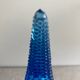 Turquoise blue employment glass carafe