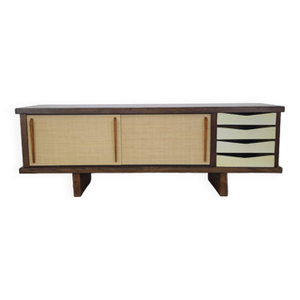 Vintage brutalist sideboard design 1970s