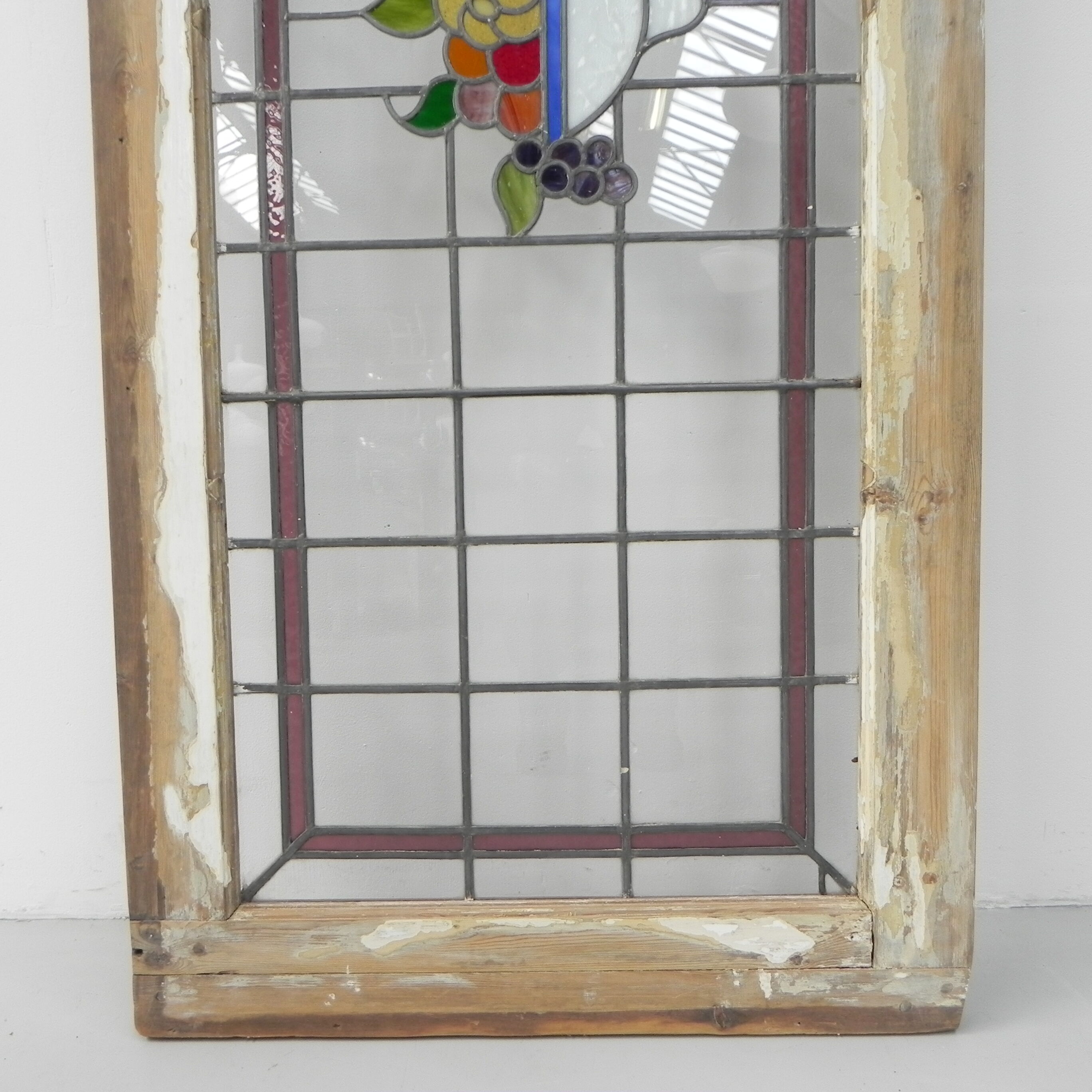 Art Deco stained glass window, 74 x 178 cm