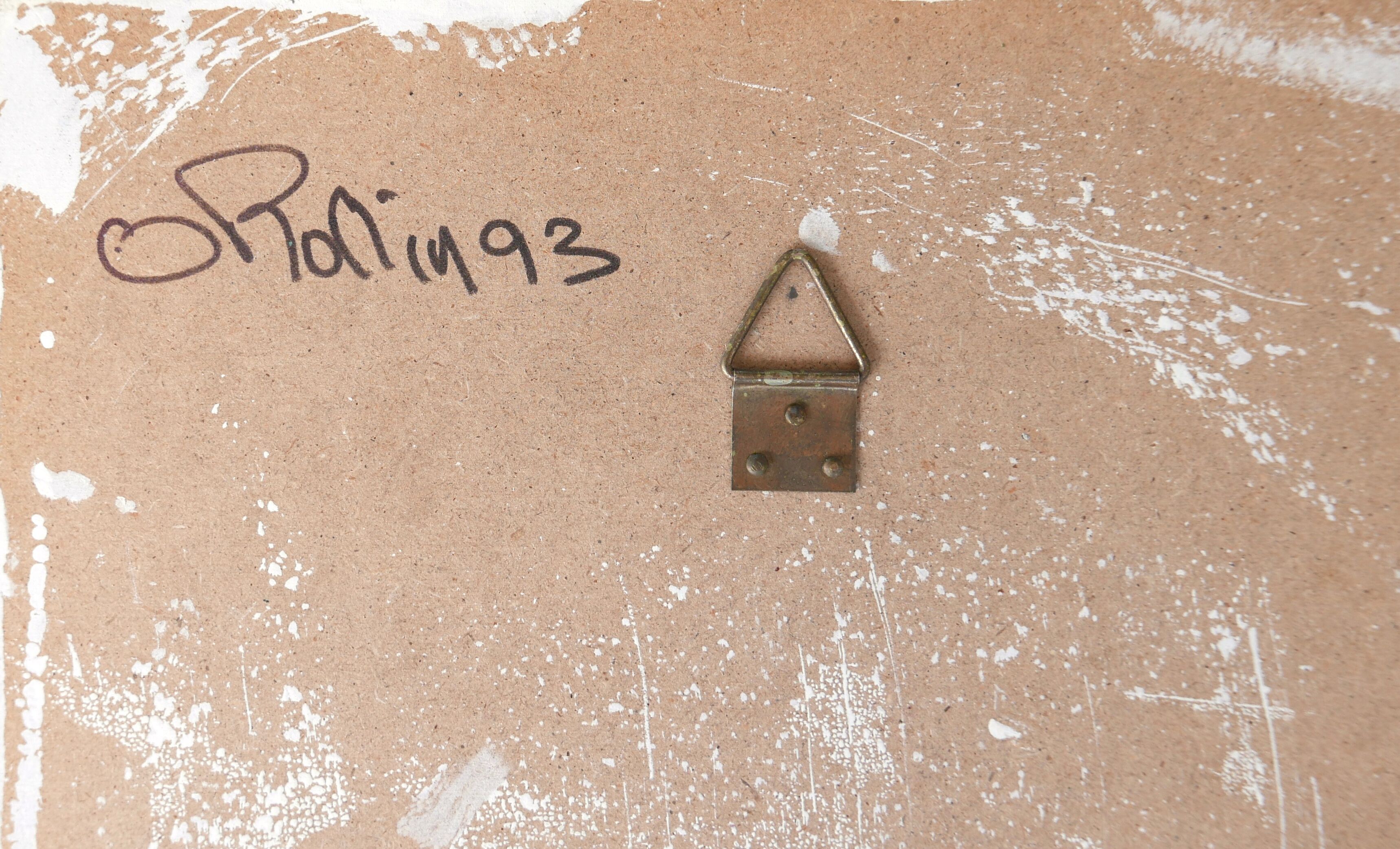 Peinture abstraite signée, années 90