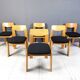 Vintage brutalist dining chairs, set of 6