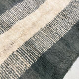 Moroccan Berber rug Boujaad ecru with gray patterns 236x170cm