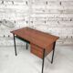 Bureau en bois et metal