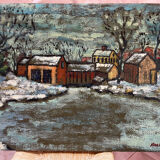 Village sous la neige