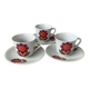 3 Seltmann Weiden K. Bavaria cups - seventies floral decor