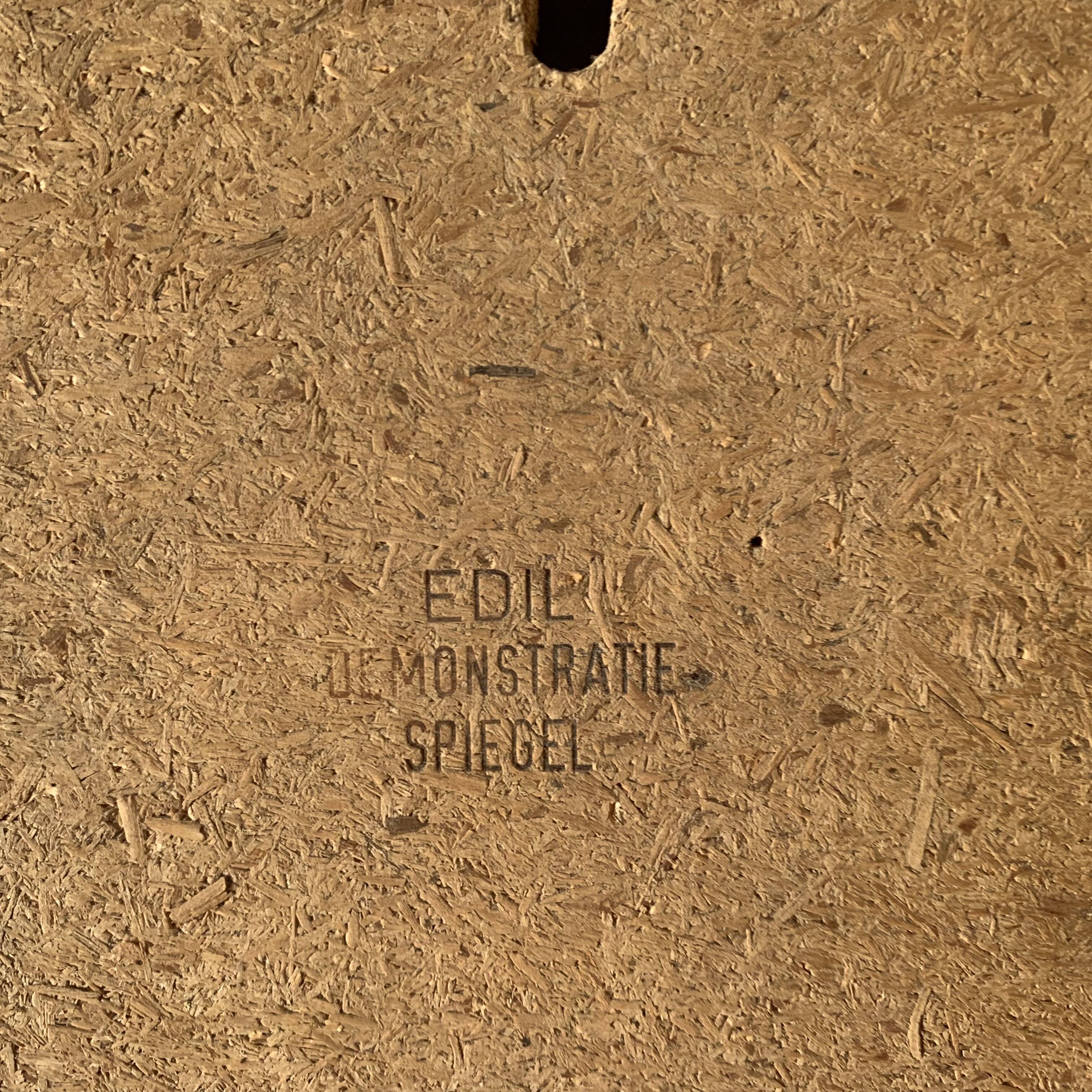 Vintage oval mirror with brass border - EDIL