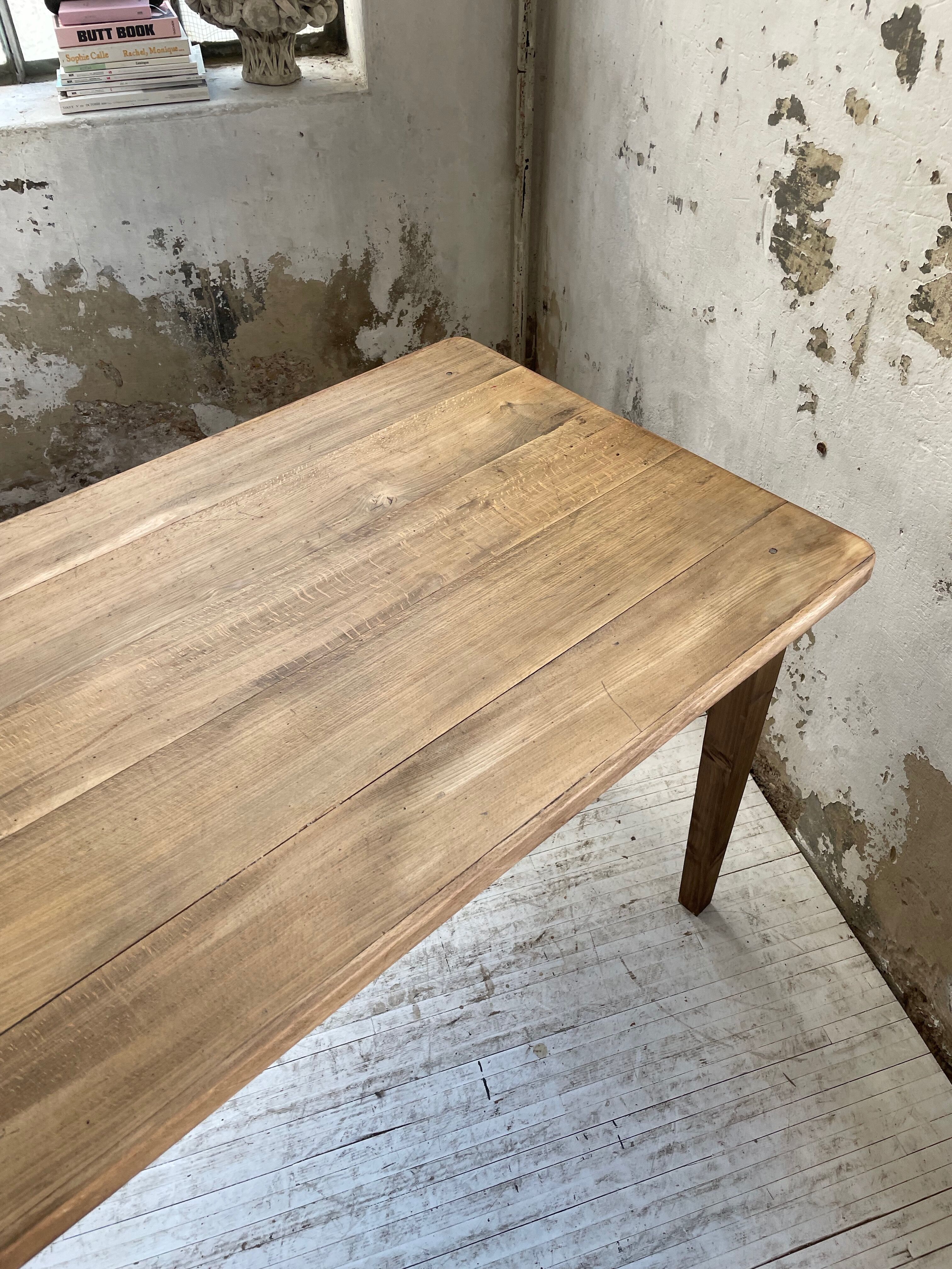 XL farmhouse table in beech and pine 3m