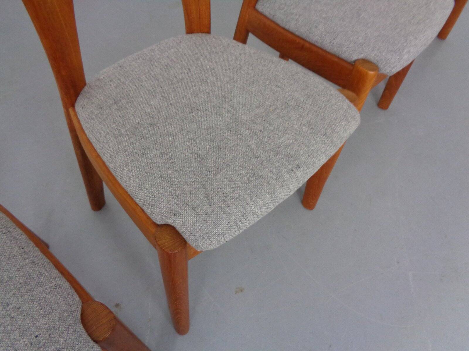 Vintage Morten Dining Chairs in Teak by Niels Koefoed for Hornslet Møbelfabrik, 1970s, Set of 4