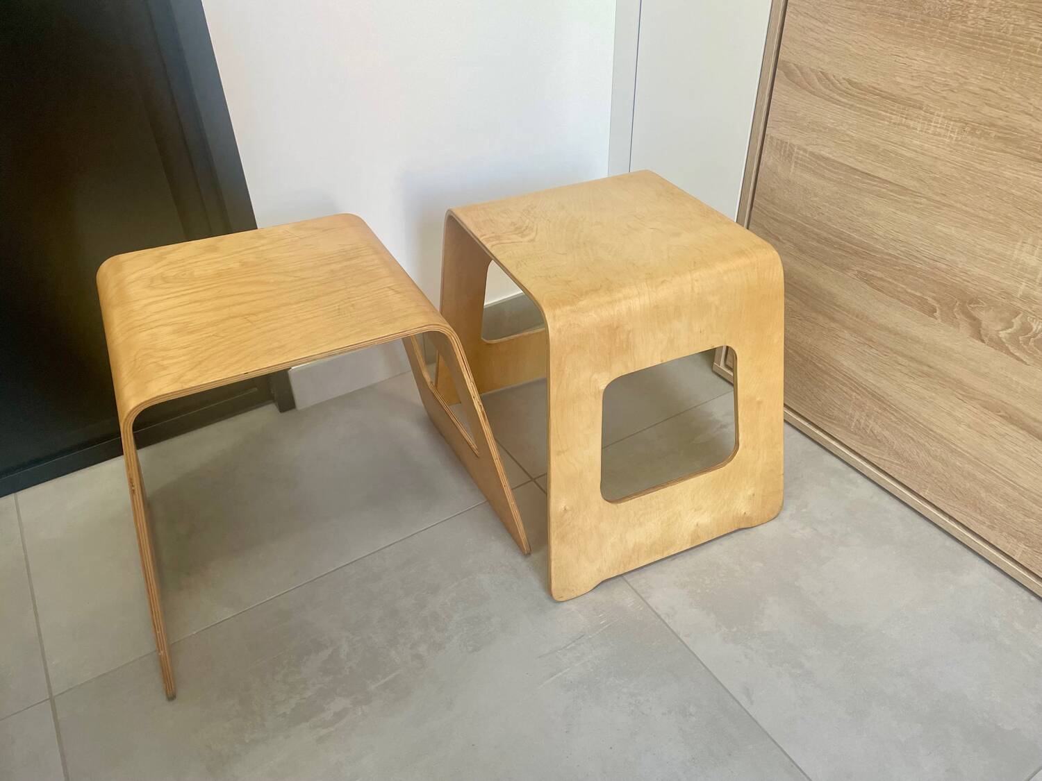 Pair of benjamin ikea table stools 1990