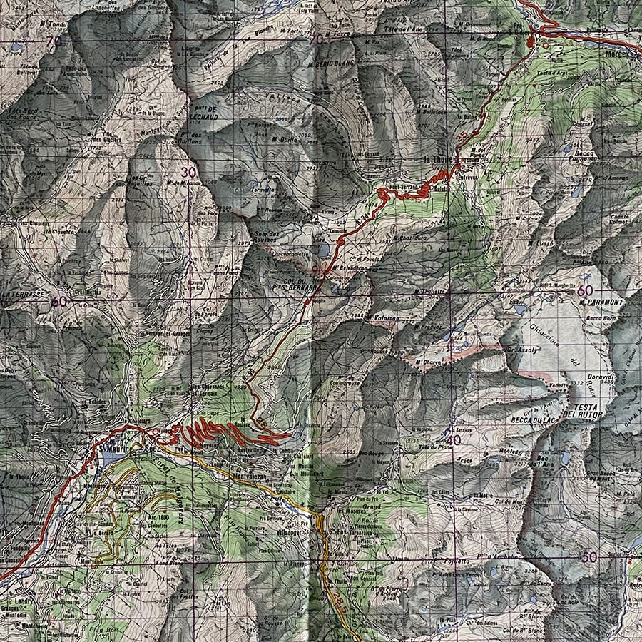 Map Saint Gervais les Bains 1972