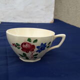Set de 10 tasses en faïence de Digoin Sarreguemines  modèle 9183 67 diam 8 cm
