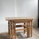 Henning Kjærnulf set of three oak nesting tables for EG Kvalitets, Denmark 1960s