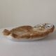Vintage Vallauris ceramic owl trinket tray