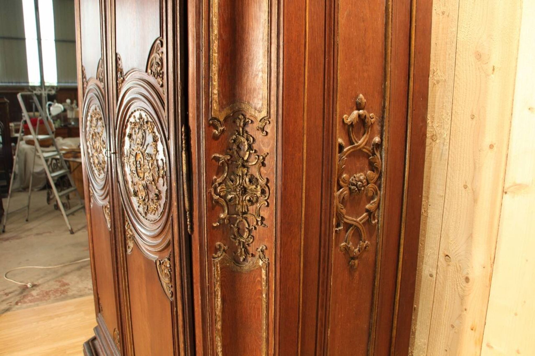 Large 18th Century Regency Wardrobe, Parisian Work