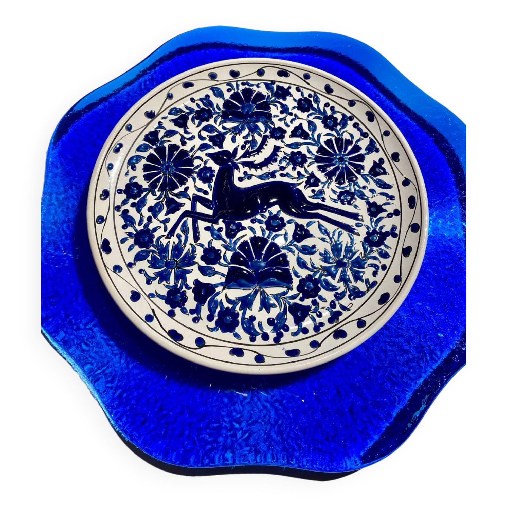 Hand painted Greek Rhodes plate