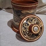 Marbled sugar bowl SARREGUEMINES