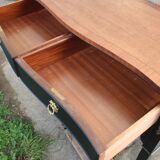 Restored antique console – Haussmannian elegance & velvet finish