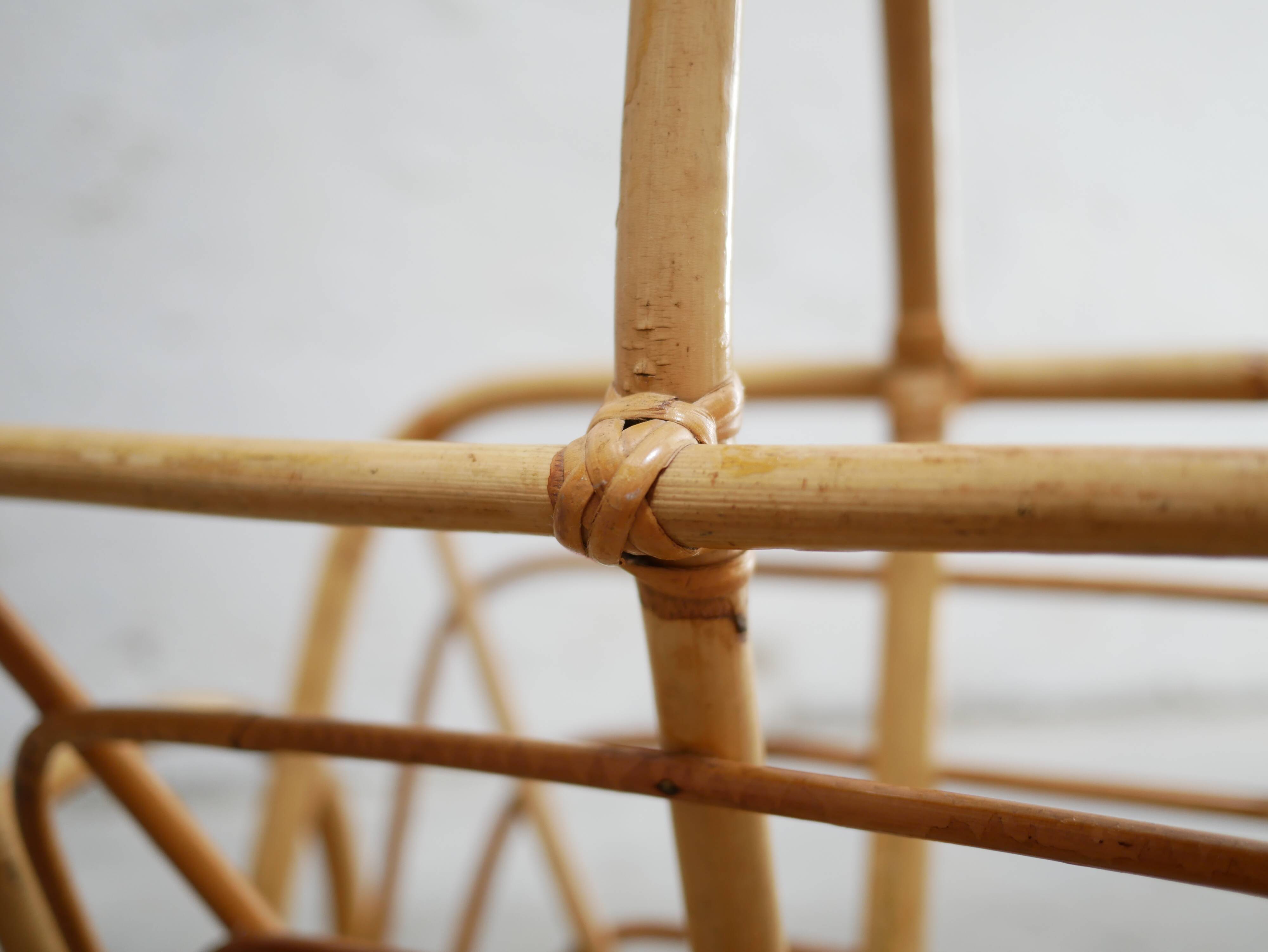Vintage rattan magazine holders