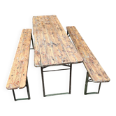 Table guinguette et ses 2 bancs