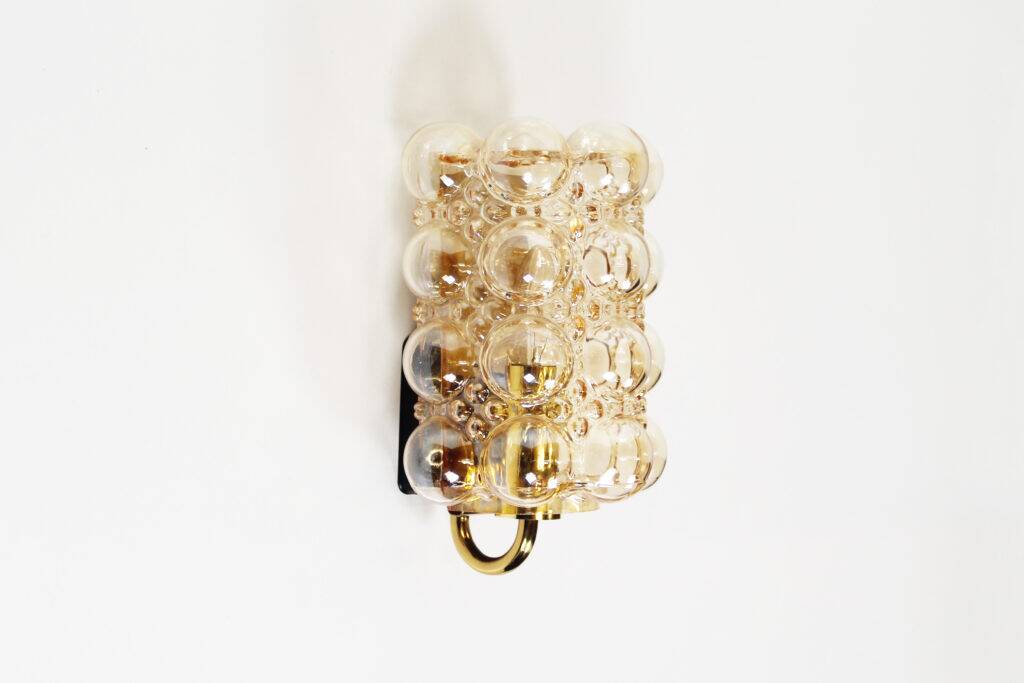 Single Murano glass 'bubble' sconce by Helena Tynell for Glashutte Limburg
