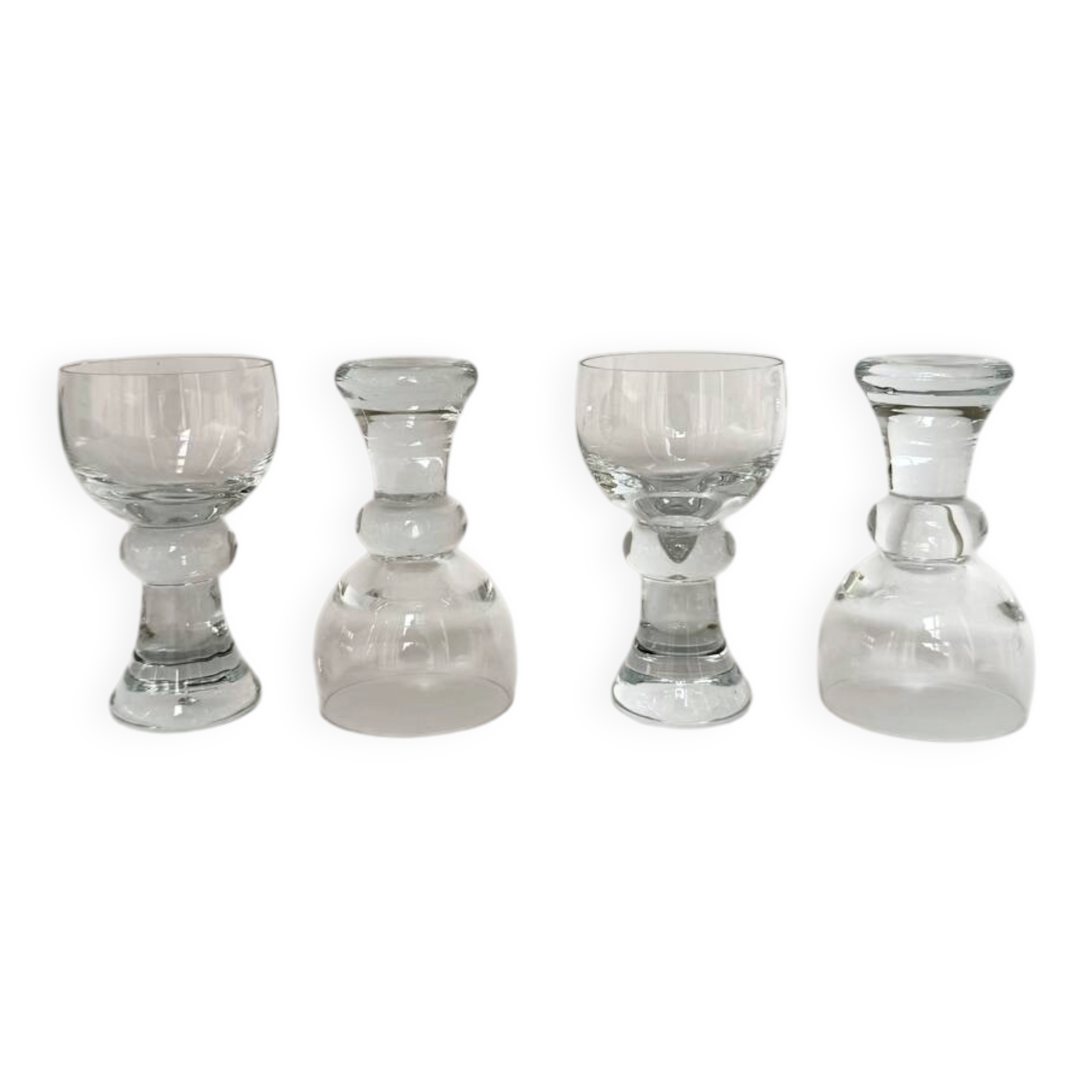 Vintage Holmegaard Per Lutken Hunter Jaeger Design Port Wine Glasses -