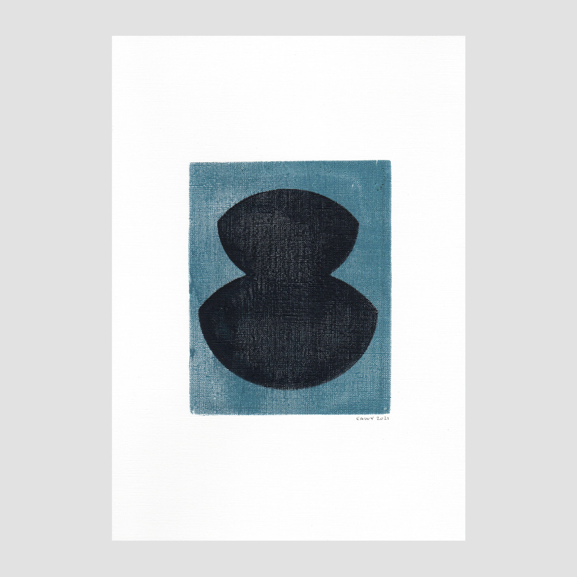 Painting on paper signed Eawy