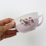 Set of 4 cups and sub-cups Moulin des Loups, vintage