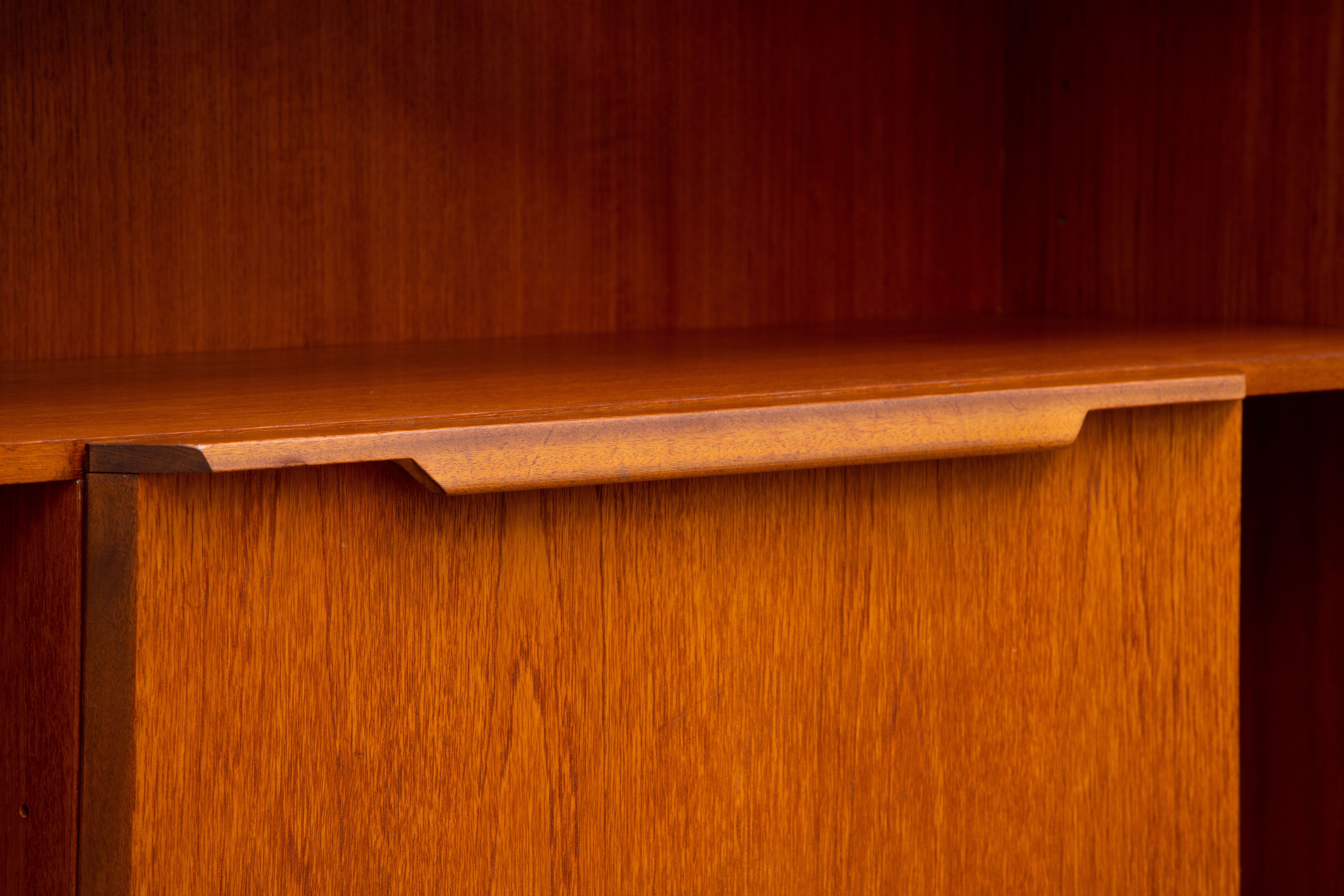 Scandinavian teak library with office 1960