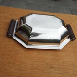 Art deco style stainless steel dish