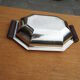 Art deco style stainless steel dish