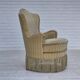 1970s, pair of Danish armchairs, original condition, green furniture velour.