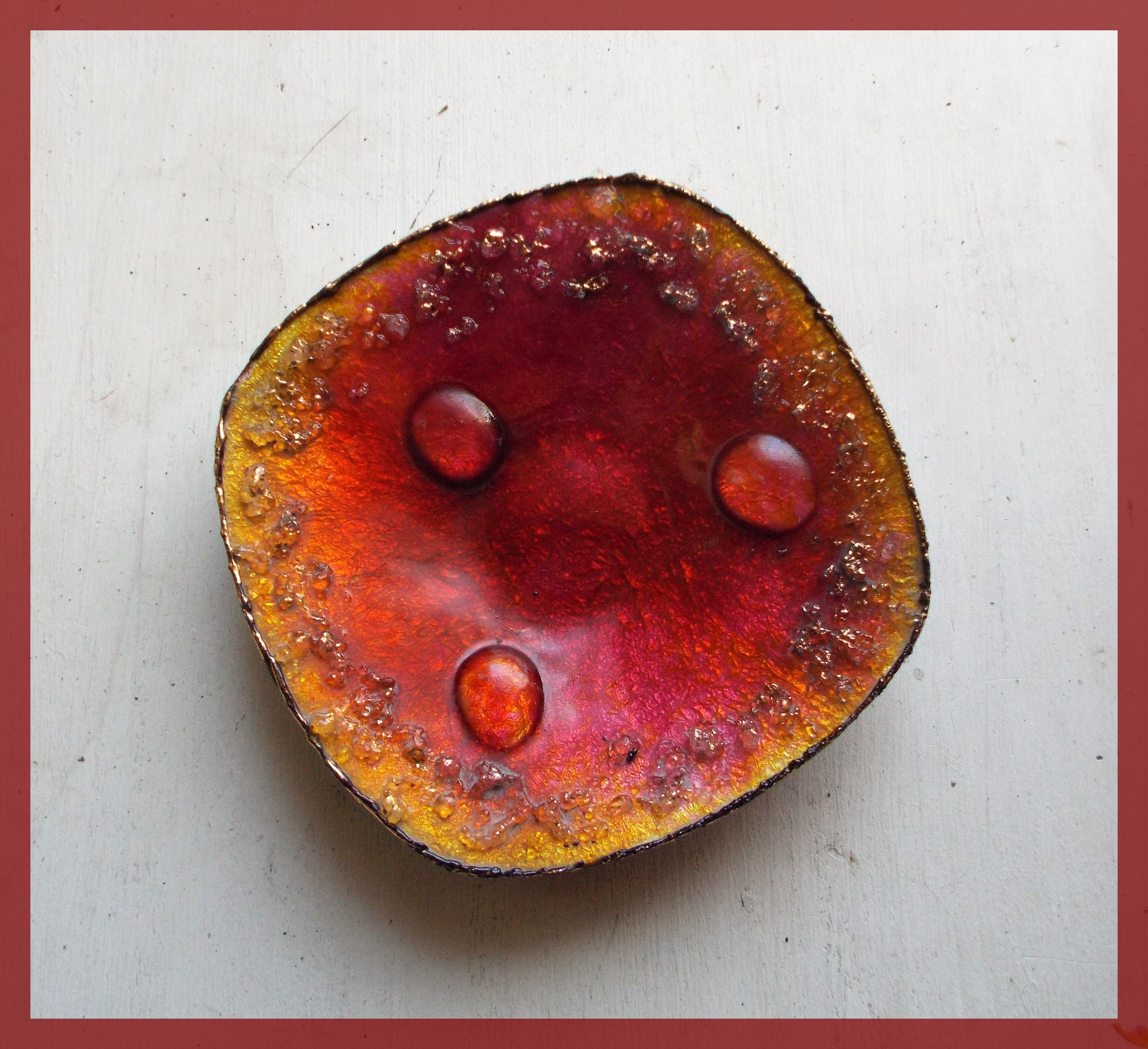 Pocket enamel on silver enamel signed Villegoureix