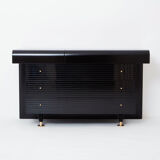 Commode laquée noire laiton signée Pierre Cardin 1980