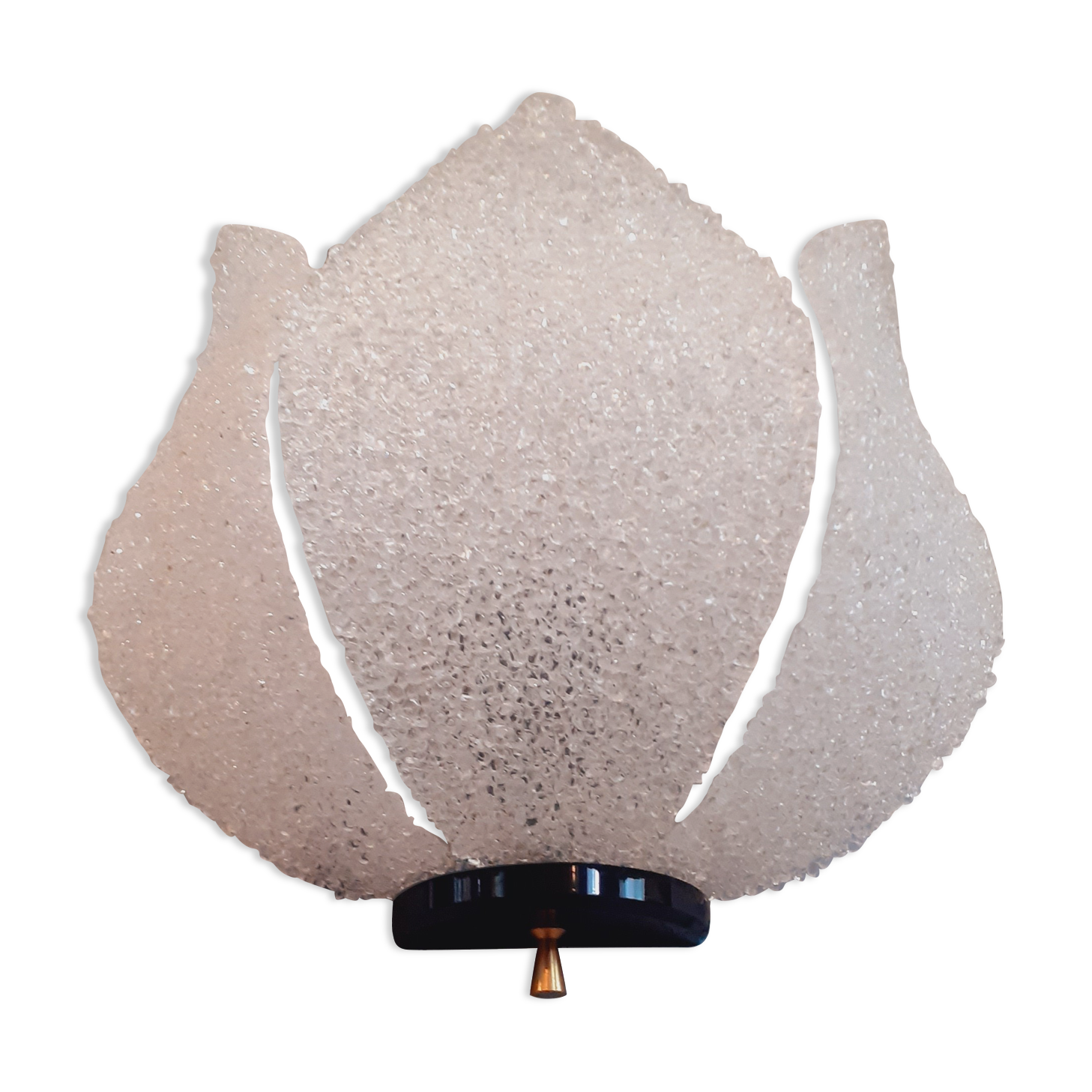 Wall lamp vintage 50s plexiglass Perspex shape flower, petals, lotus
