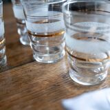 White granite glasses