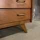 Secretary vintage oak compass feet, 1960s