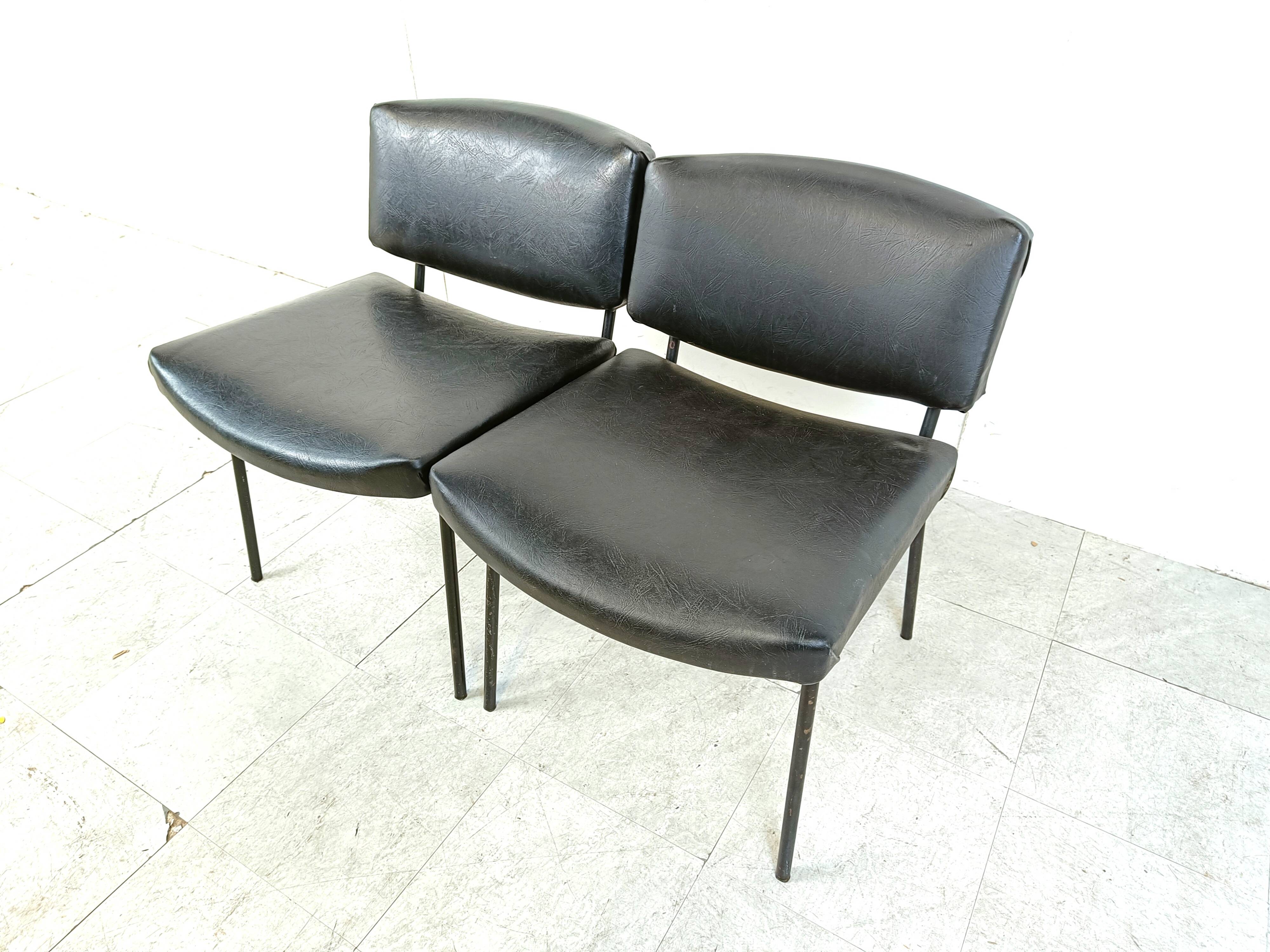 Vintage Conseil Chairs by Pierre Guariche 1950's, France
