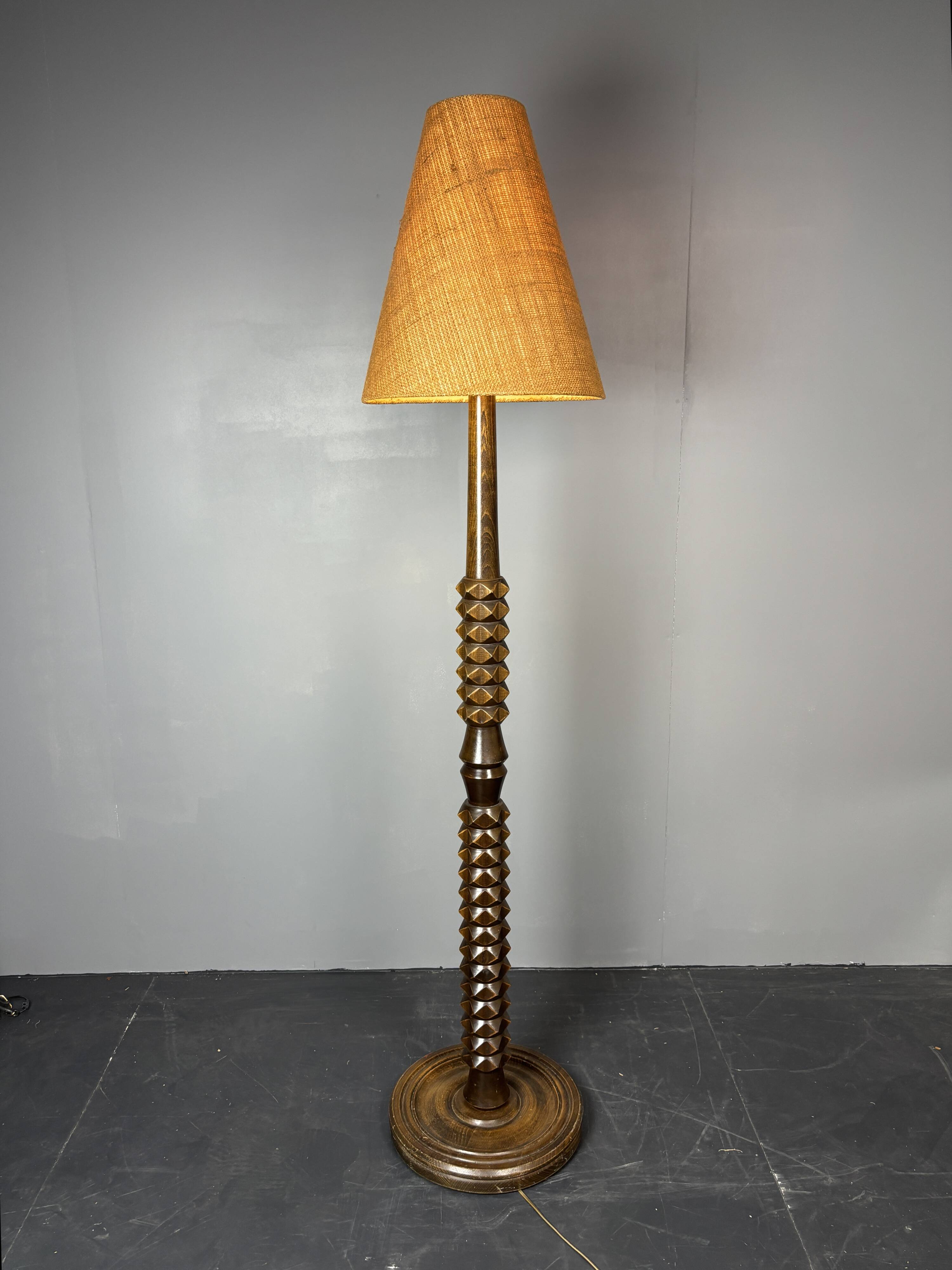 Lampadaire brutaliste du milieu du siècle dans le style de Charles Dudouyt, années 1950.