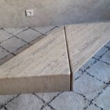 Coffee table in travertine