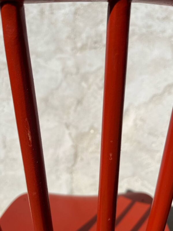 Chaise baumann rouge brique
