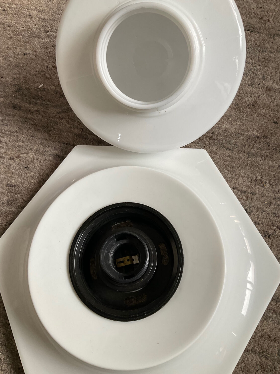 Vintage octagonal wall lamp from the 70s