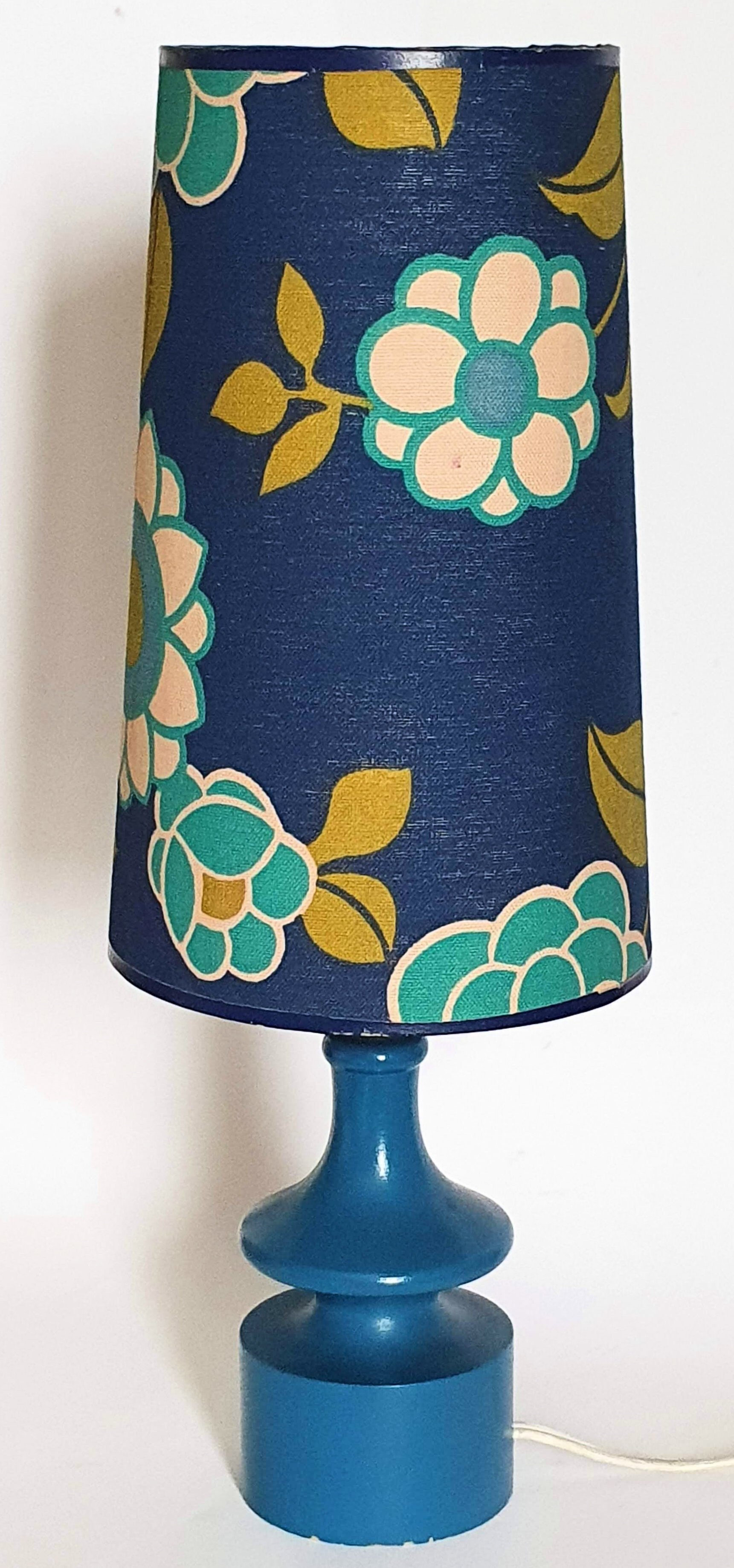 Seventies wooden lamp