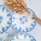 Blue Rivanel flat plates from the 1950s.