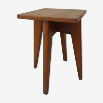 Vintage wood stool year 50 reconstruction design