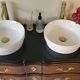 Solid oak vanity unit in Louis XV style