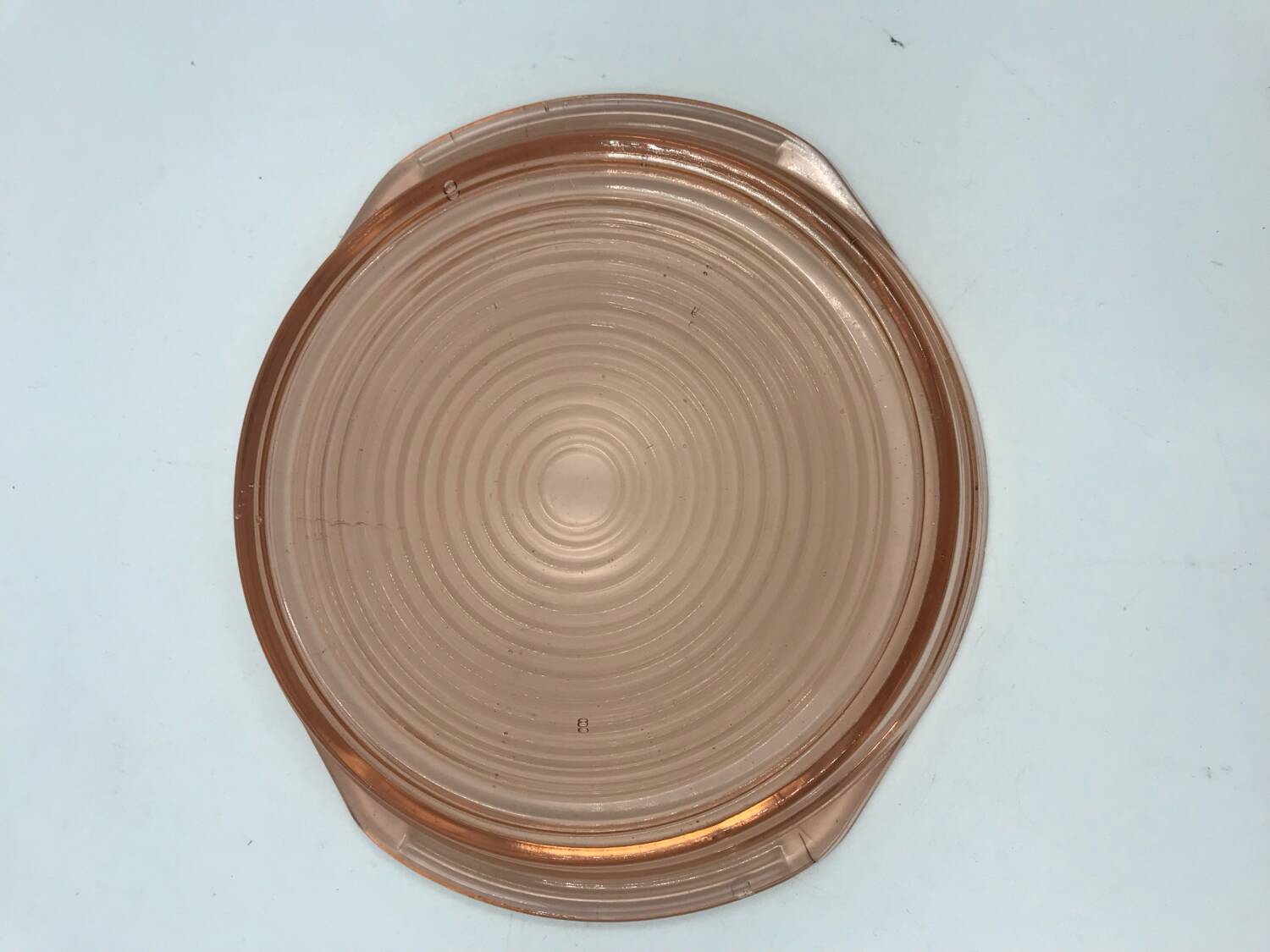 Pink glass platter