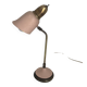 Vintage 1950s pink and gold chicken-style desk lamp - 43 cm