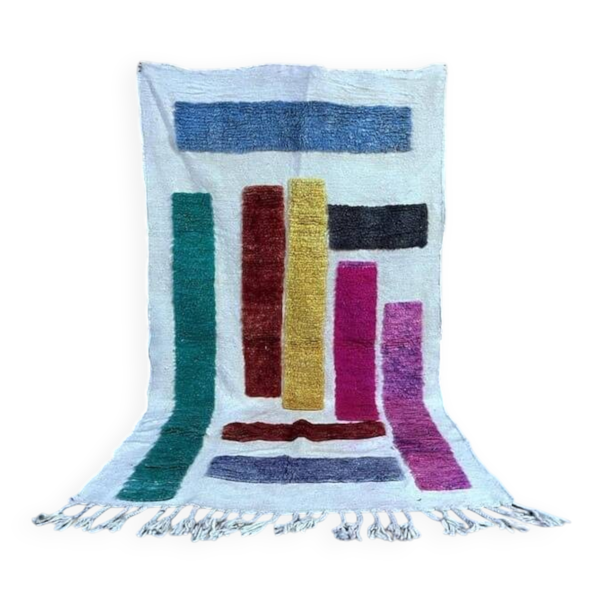 Natural pure wool rug, size 100 x 200 cm