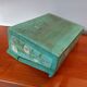 Vintage writing desk / storage (mid 1980) in solid wood, made and painted by hand