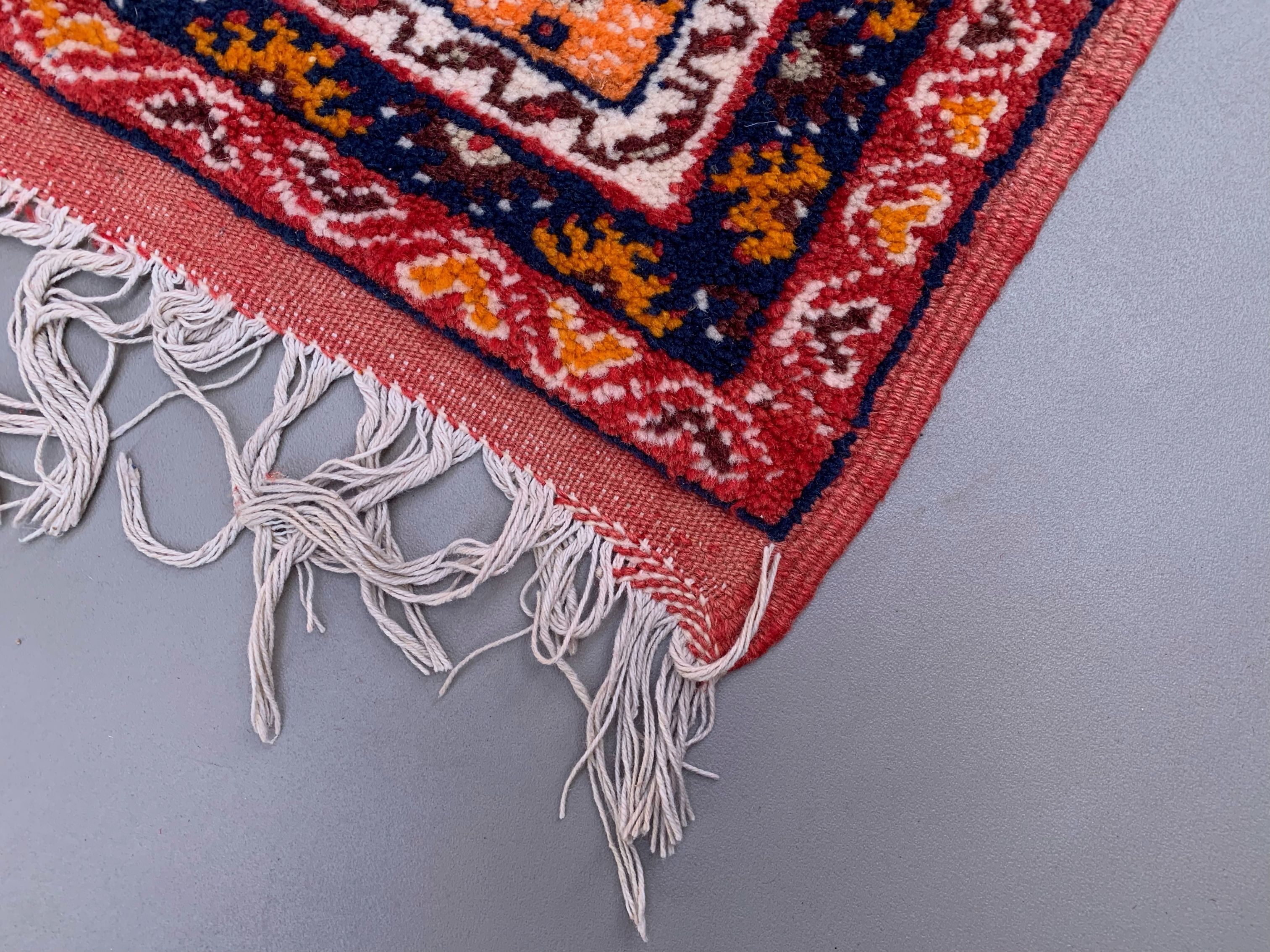Vintage moroccan rug 320x201 cm tazenacht berber atlas, tribal red, blue large